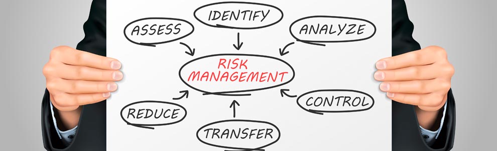 Risk Management chart held by man